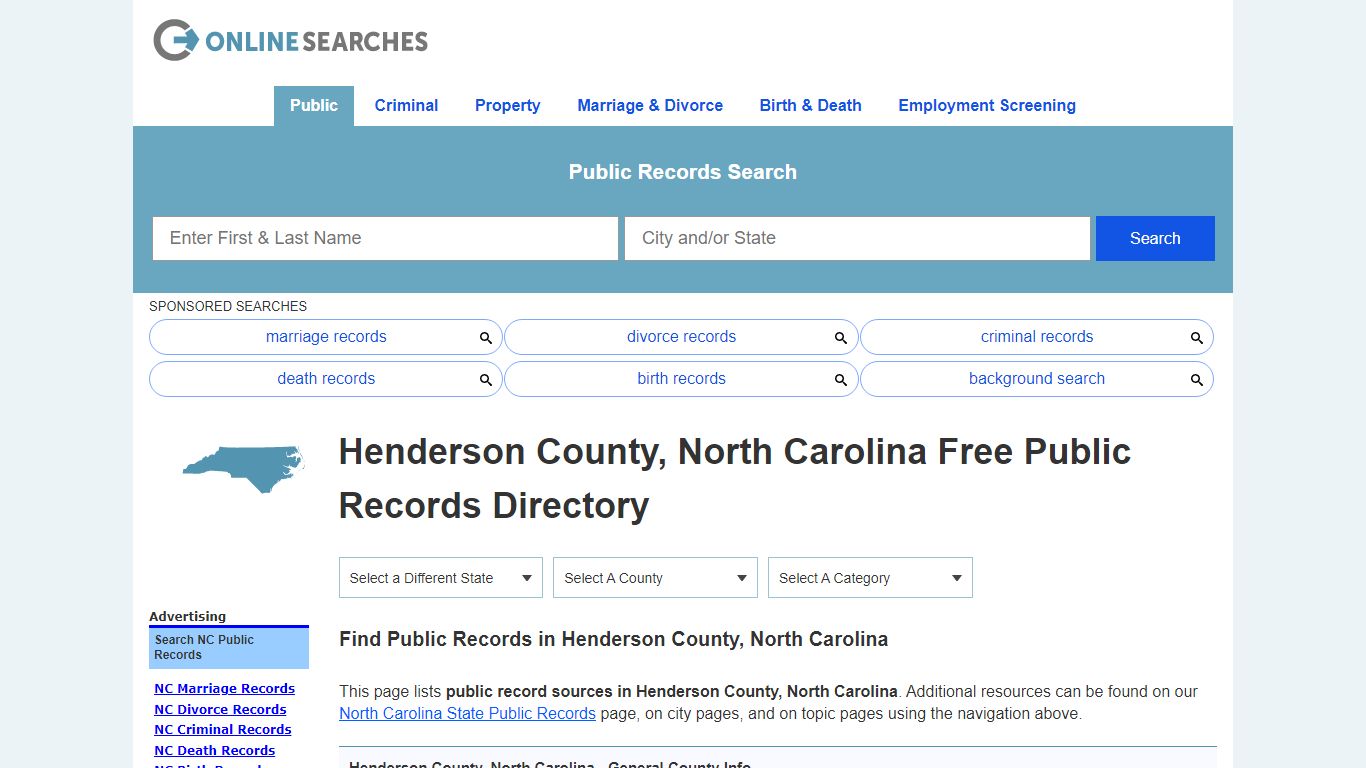 Henderson County, North Carolina Public Records Directory