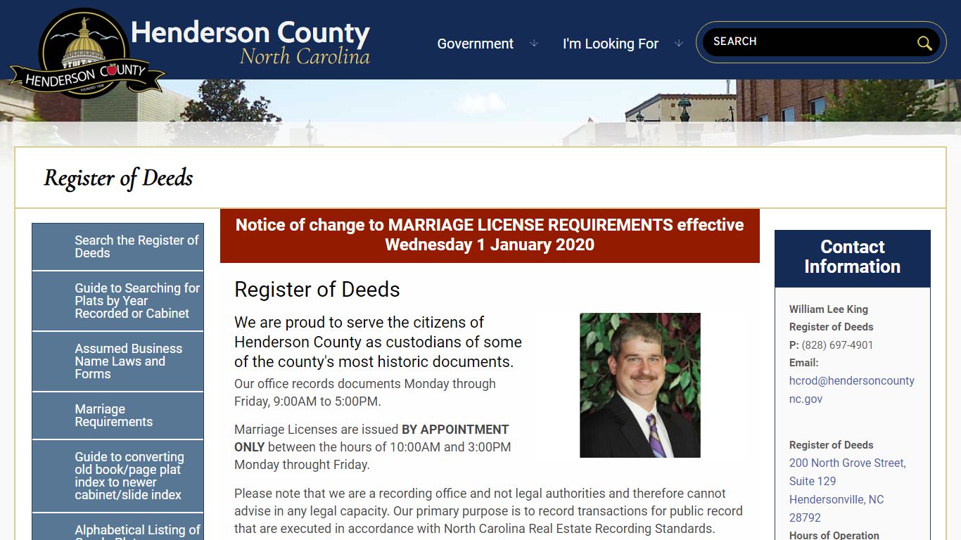 Register of Deeds | Henderson County North Carolina