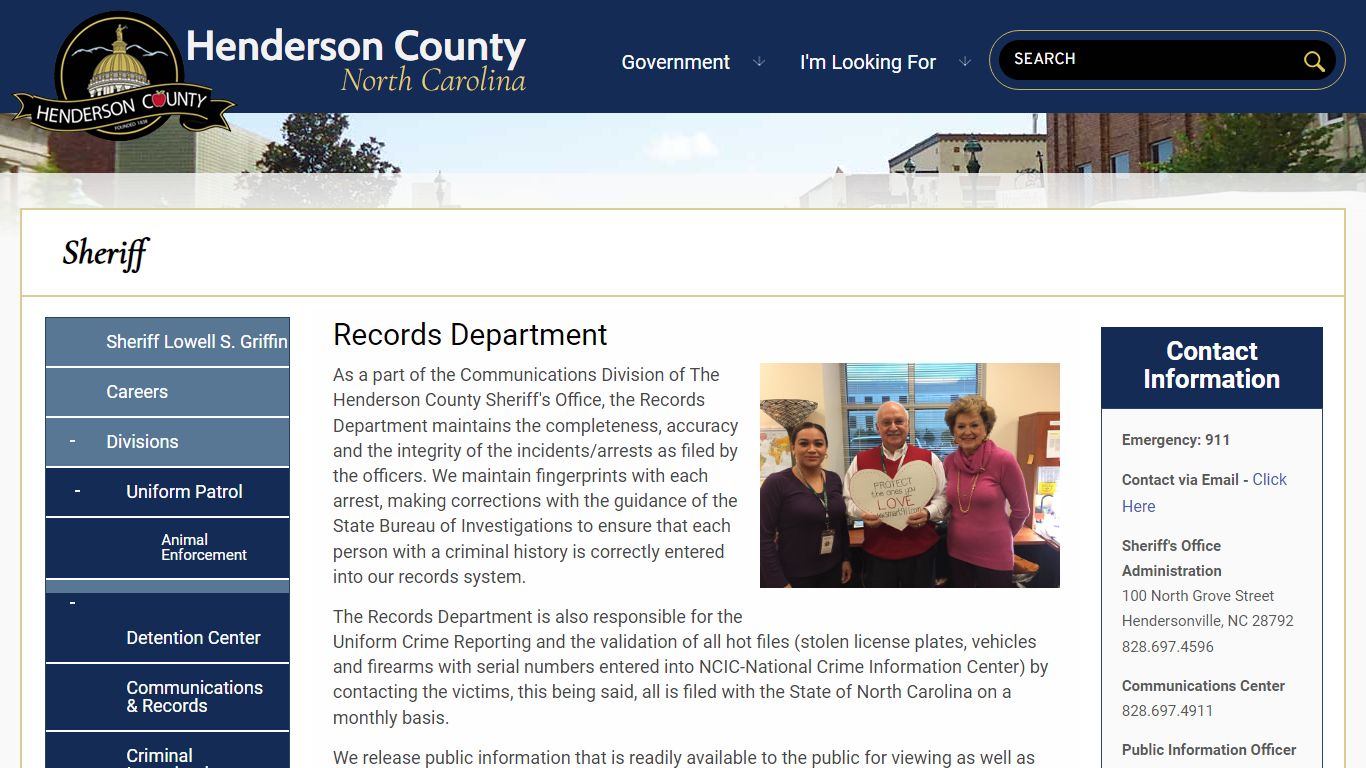 Records Department | Henderson County North Carolina
