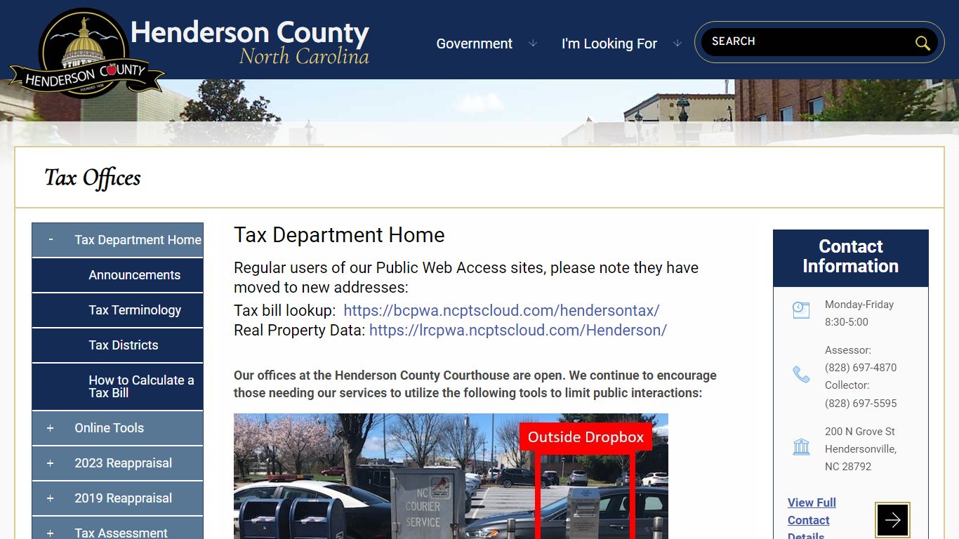 Tax Department Home | Henderson County North Carolina